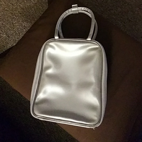 Alcántara double zip cosmetics bag. - Picture 2 of 8